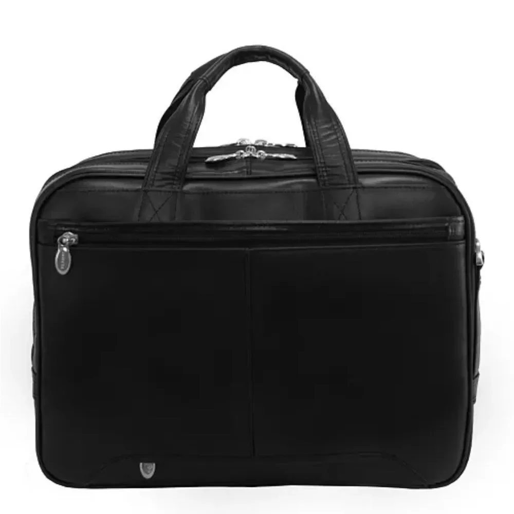 McKLEIN Pearson Leather 17 in.Exp Double compartment Laptop Briefcase bag $480